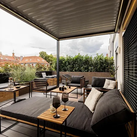 公寓 Dh Terrace And Sauna 2kk - Videnske Terasy 1 布尔诺