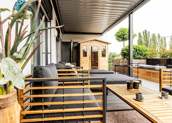 Apartment Dh Private Flowers Terrace And Sauna Luxury 2kk, 2x Smarttv-netflix, Free Parking, Gym Brünn